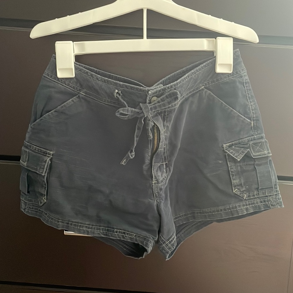 Juniors Blue Cargo Shorts